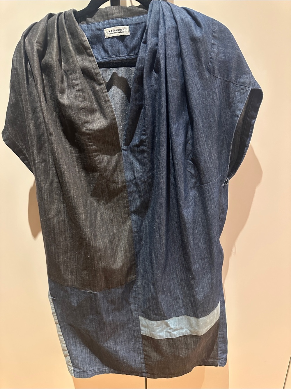 A Detacher Lightweight Two-Tone Indigo Denim Chambray Dress